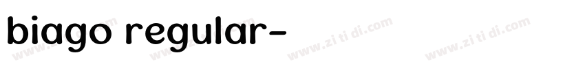 biago regular字体转换